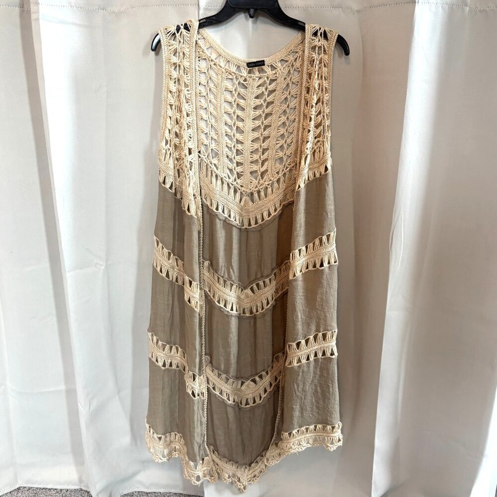 Coco Carmen Womens Duster One Size Crochet‎ Fairycore Beach Western Boho 18480x